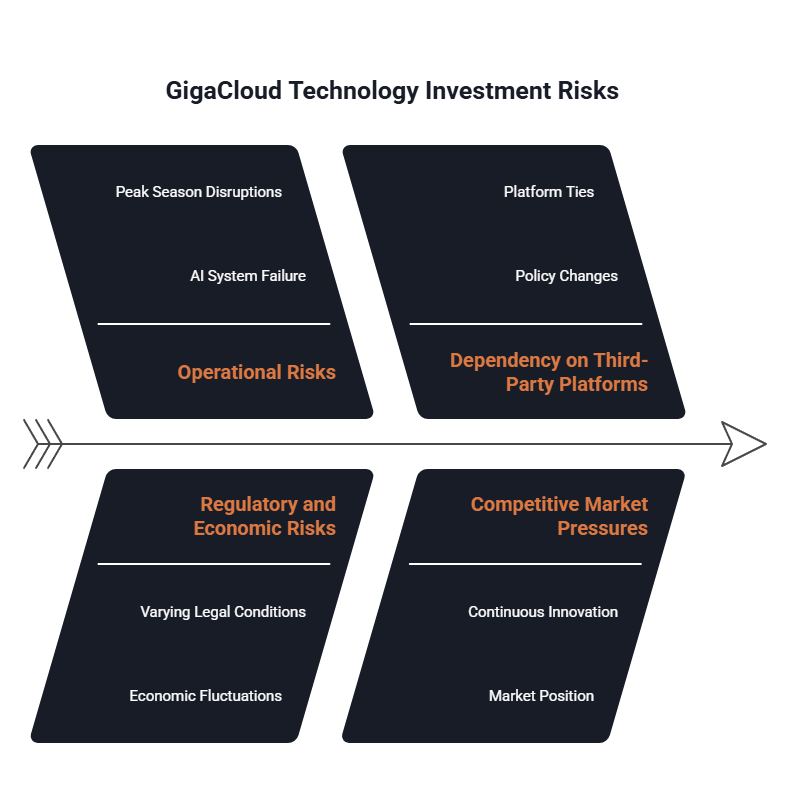 A diagram shows some of the potential investment risks involved with GigaCloud Technology.