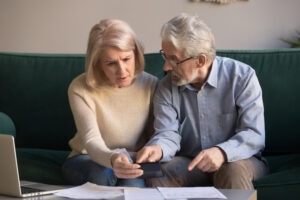 A couple discussing possible issues with NorthStar Healthcare Income.