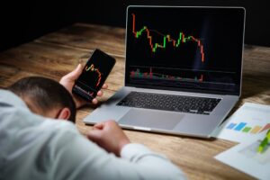 Young man upset after having crypto stolen.